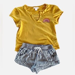 Billabong Girls Top & Shorts outfit size Small